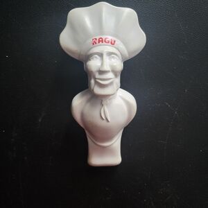 Vintage Bottle Opener Chef RAGU JAR LID OPENER  Collectible Hard Plastic White